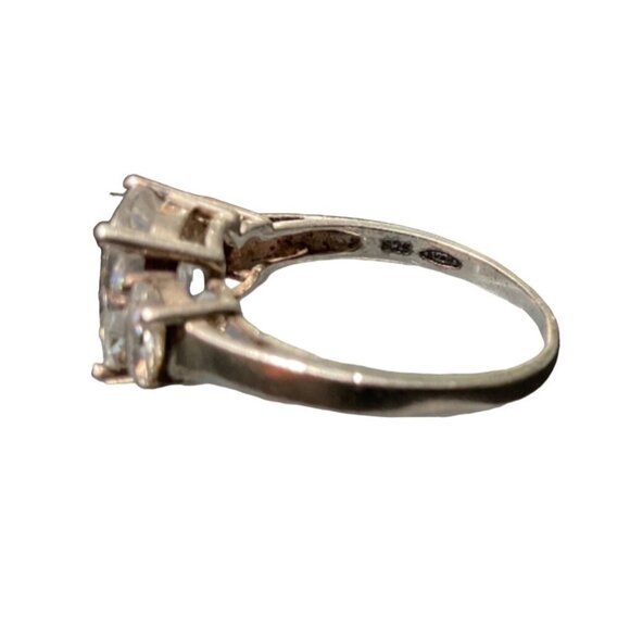 Avon Sterling Silver 925 Ring Size 9 Faceted Glass Vintage - Picture 5 of 12